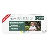 Eco by Naty Baby Öko Windeln - umweltfreundliche Premium-Bio Windeln aus pflanzenbasierten Materialien, ideal für empfindliche Babyhaut (Größe 5 - 80 Stück)