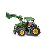 siku 6792, John Deere 7310R Traktor mit Frontlader, Grün, Metall/Kunststoff, 1:32, Ferngesteuert, Steuerung mit App via Bluetooth, Ohne Fernsteuermodul