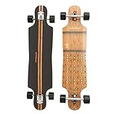 Apollo Longboard Nuku Hiva, Bambus Komplettboard, Twin-Tip Drop-Through Freeride Cruiser Board