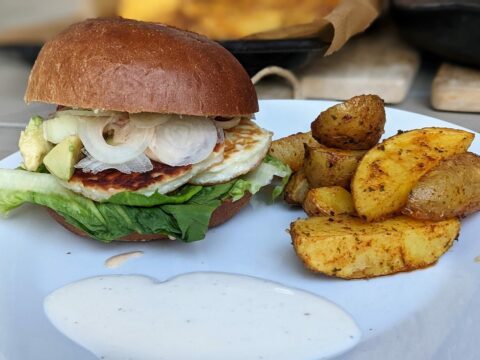 hellofresh burger mit hallumi